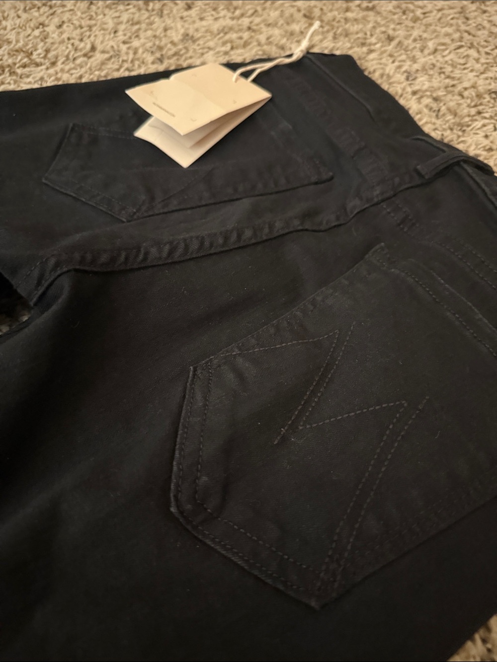 MOTHER Black High-Rise Jeans - Size 27 - Picture 4 of 4